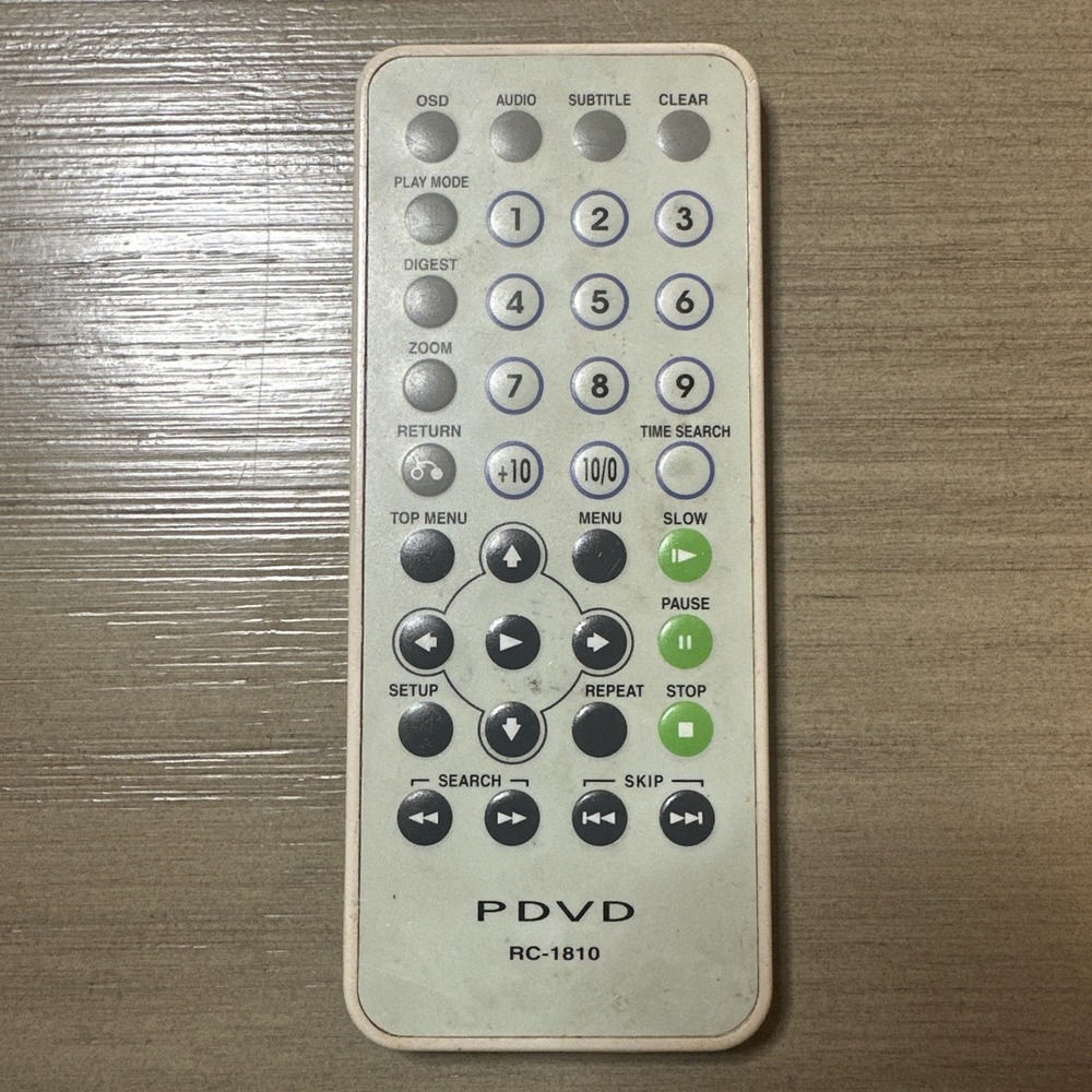 PDVD RC-1810 Portable DVD Player Remote Control Mintek Insignia